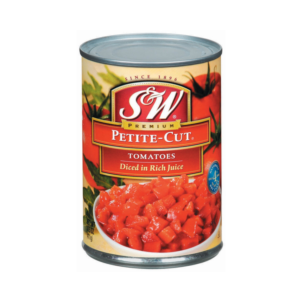 S & W Pettie Diced Tomato   12 x 14.5oz