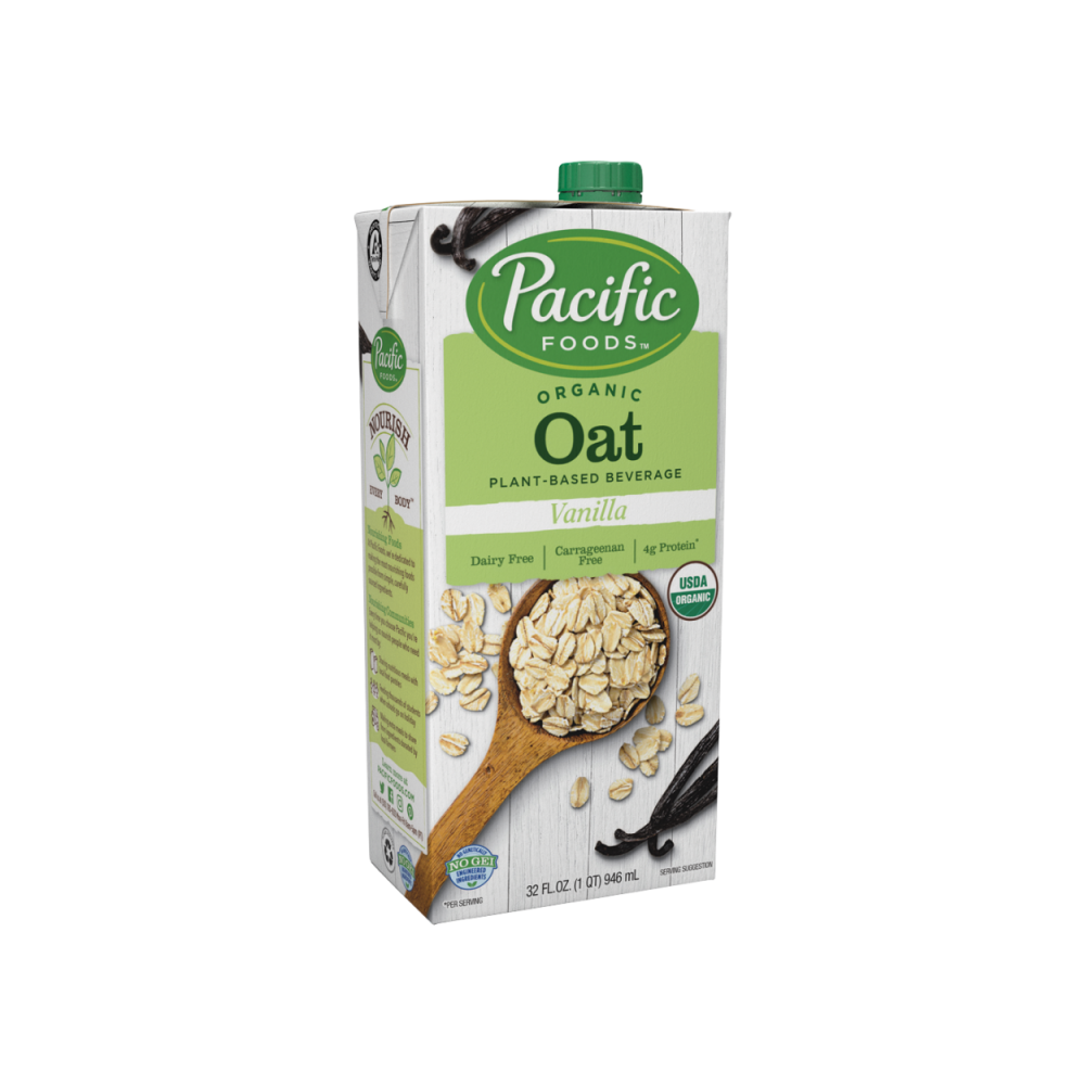 Pacific Foods Oat Vanilla Beverage, Unsweetened 32 oz