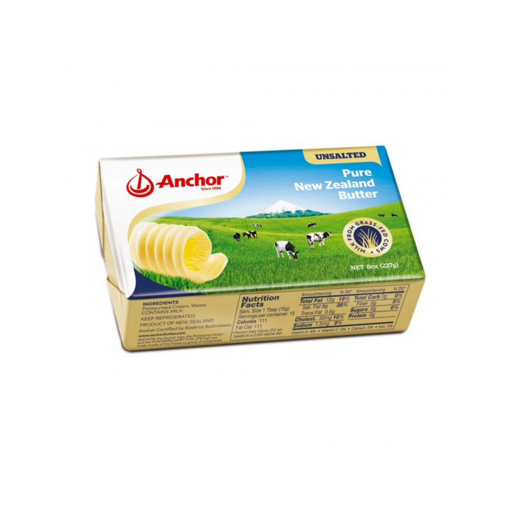 Anchor unsalted new zealand butter 8 oz