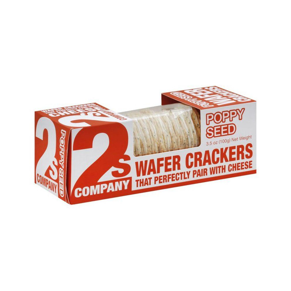 2s company poppy seed wafer crackers 3.5 oz