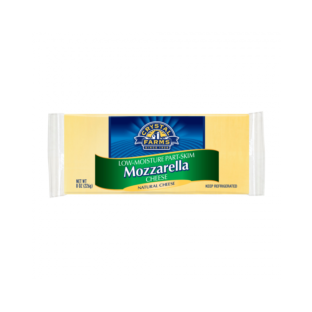 Crystal Farms Mozzarella Brick of Cheese 8 oz