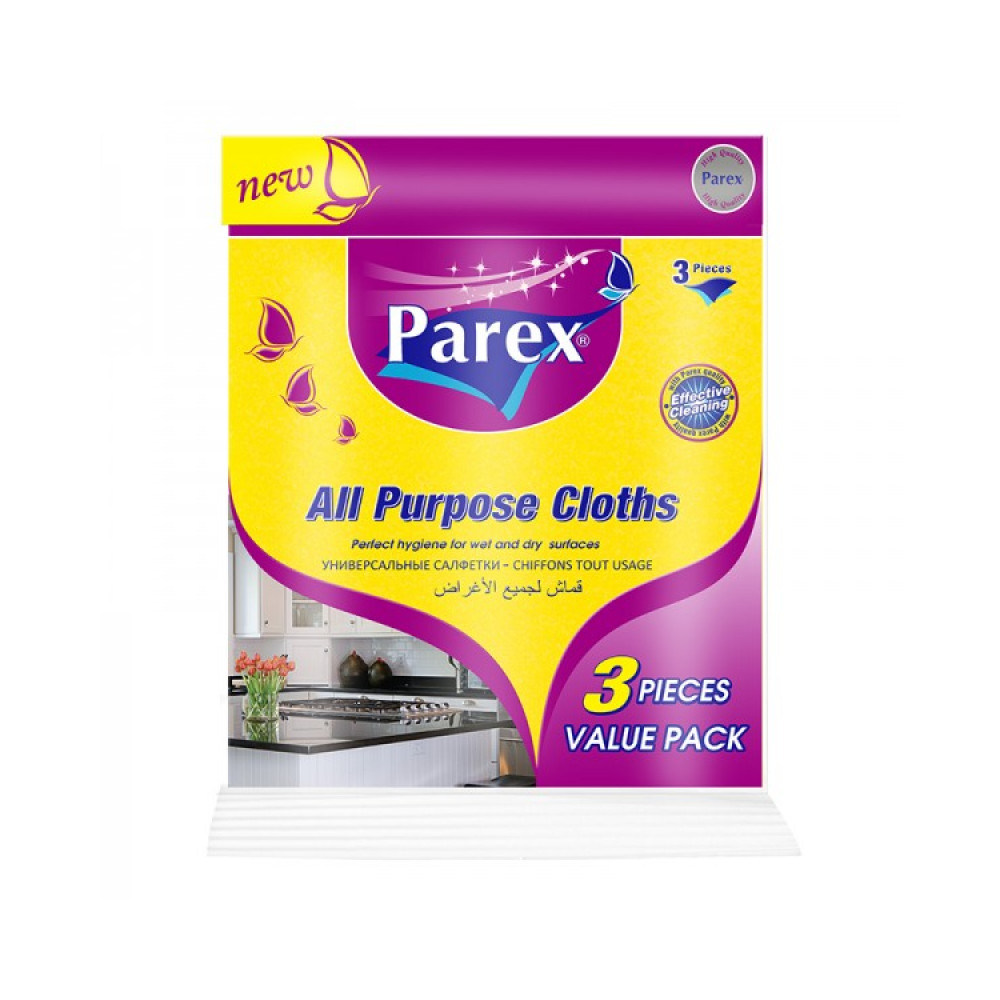 90007 Parex All Purpose Cloths 3Pc 36/Cs