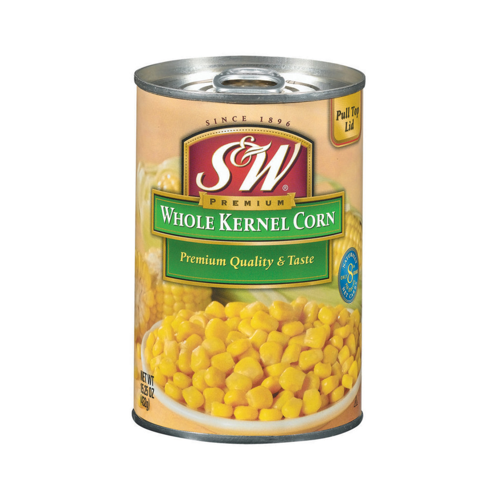 S & W Whole Kernel Corn  24 x 15.25oz
